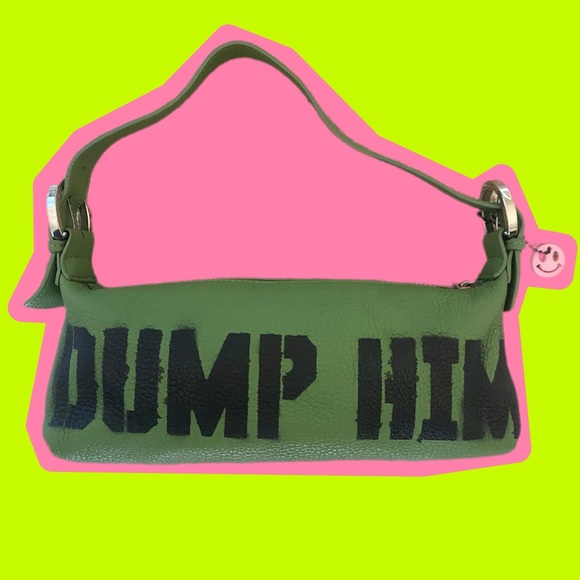 Juicy Couture Handbags - Y2K Express "Dump Him" Leather Graffiti Bag